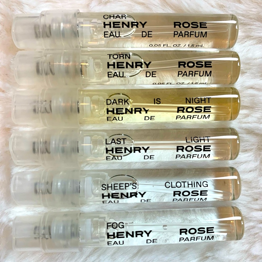 New in Box - Henry Rose Perfume Samples -6 Scents